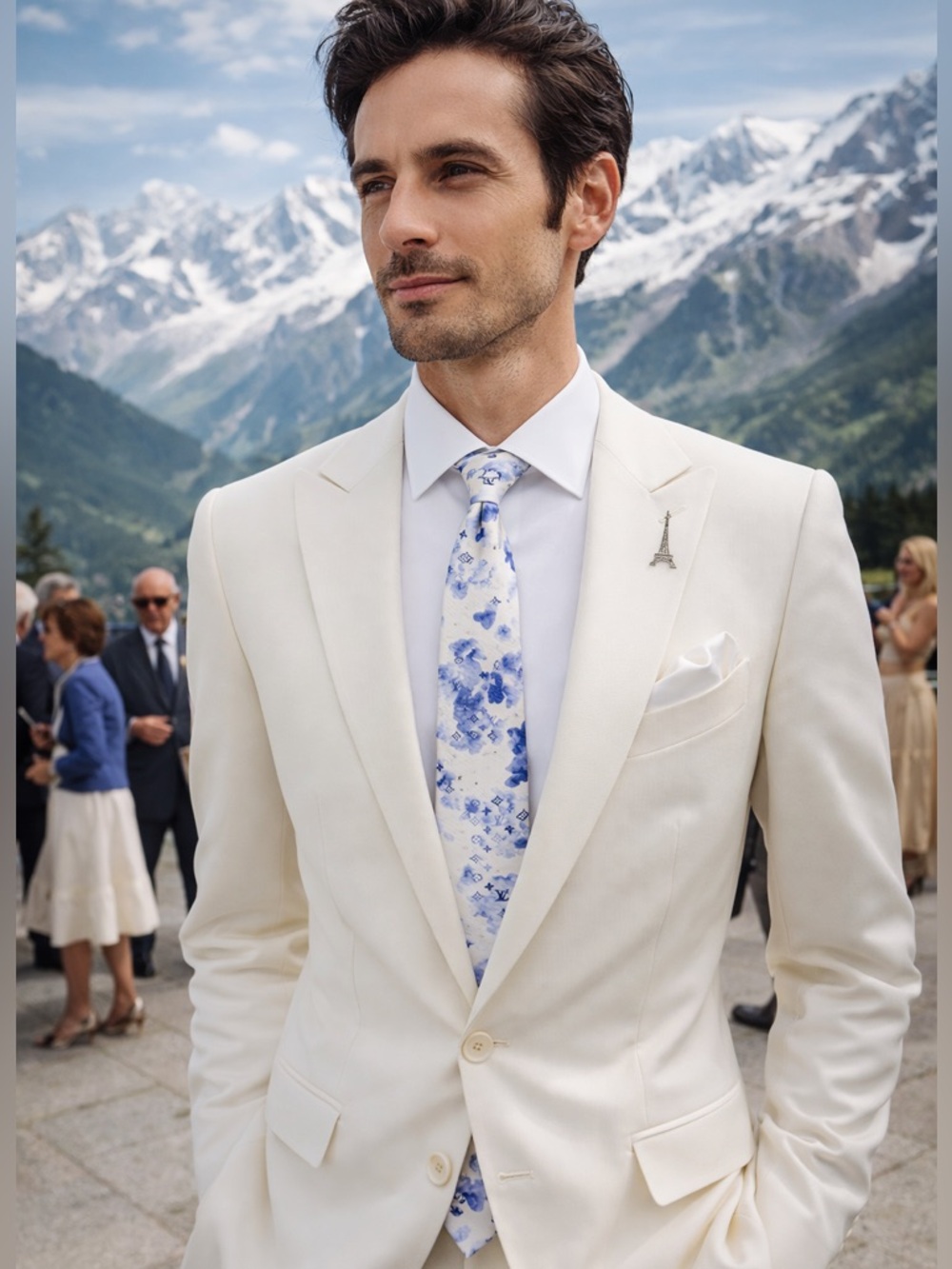 🔥ULTRA RARE🎁LV HOLIDAY 26’🎁MONOGRAM ICON WATERCOLOR INK 🆕💯LOUIS VUITTON ✨TIE🔥